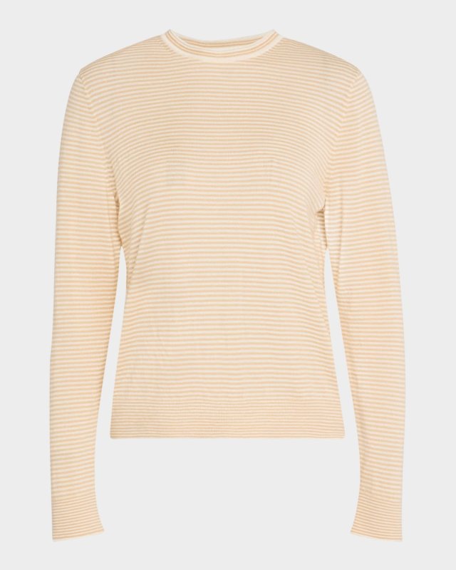Striped Crewneck Cashmere Sweat